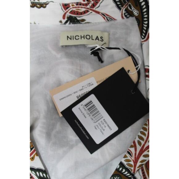 NICHOLAS Sz 14 Amina Shirt Dress Jaipur Paisley Pearl NWT - Picture 3 of 8